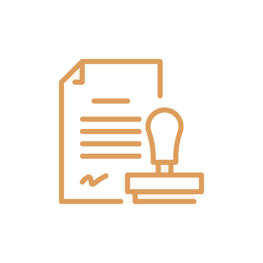 Legal right legal certificate icon