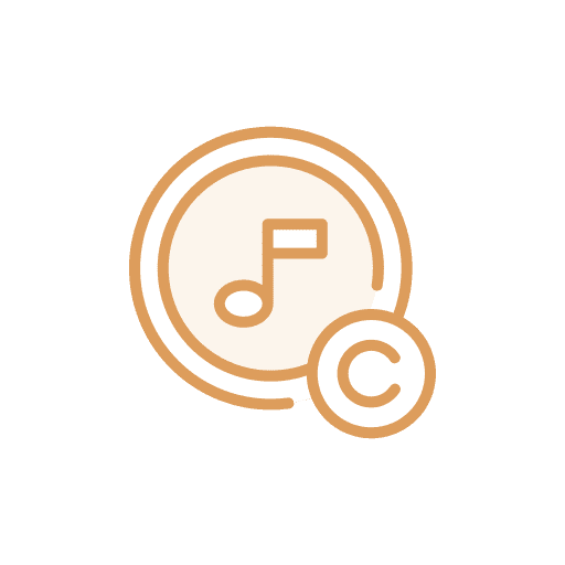 Music music and multimedia copyright author icon Music music and multimedia copyright author icon