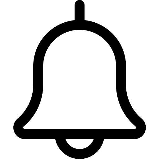 Bell tools and utensils bell alert icon