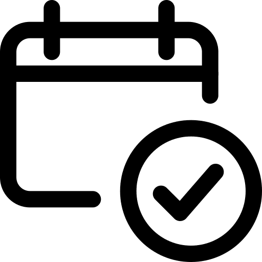 Calendar administration tick organization icon