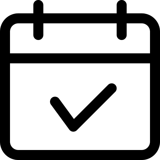 Calendar today check mark schedule icon