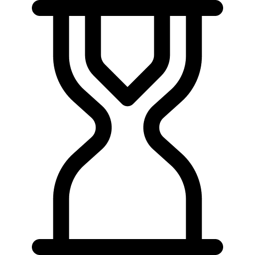 Hourglass interface clock time and date icon
