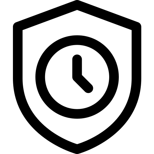 Time and date time and date protection safety icon