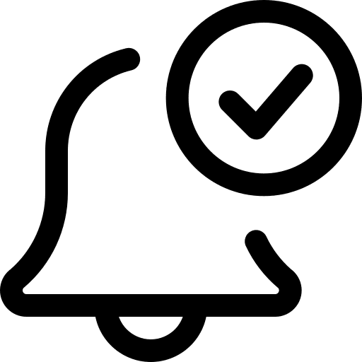 Alarm alarm check time and date icon