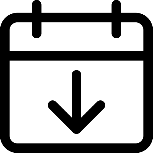 Calendar interface time and date administration icon