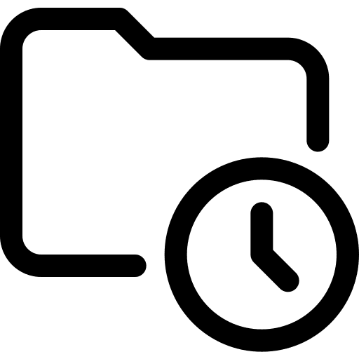 Folder files and folders clock archive icon