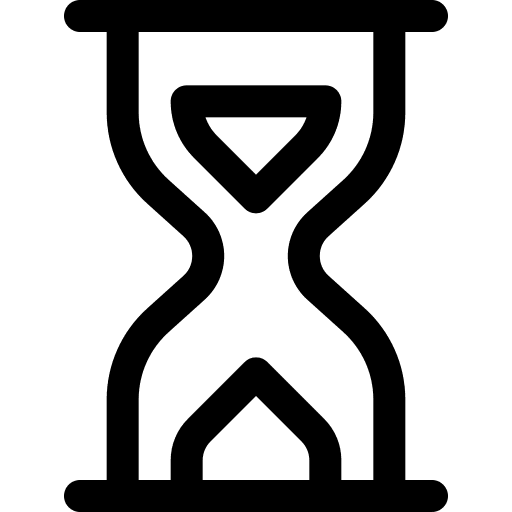 Hourglass time and date waiting hourglass icon
