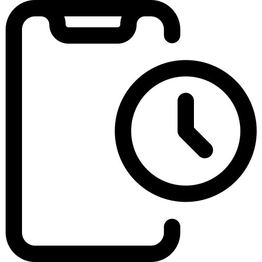 Mobile ui clock alarm clock icon