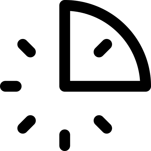 Quarter time and date hour fifteen icon