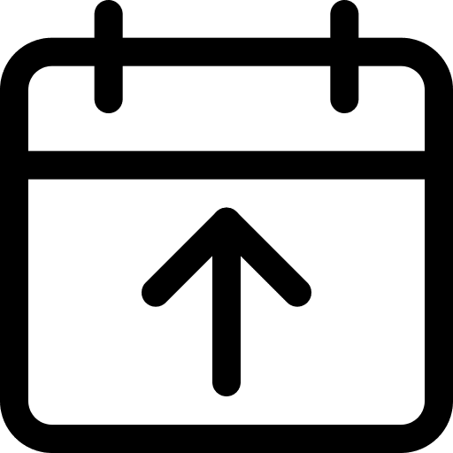 Calendar schedule upload interface icon