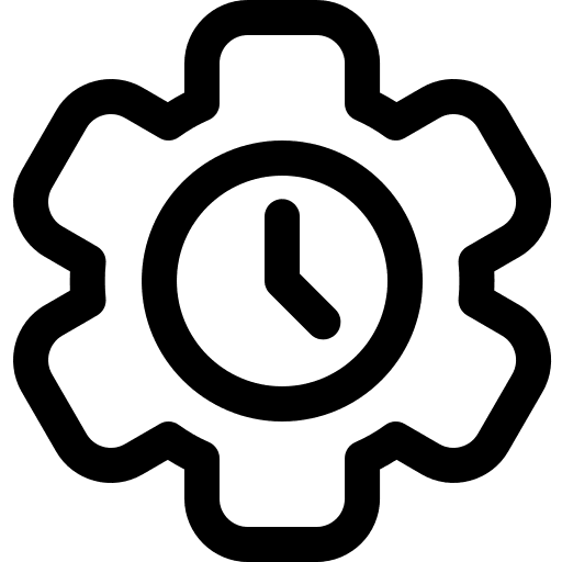 Settings time tools and utensils time and date icon