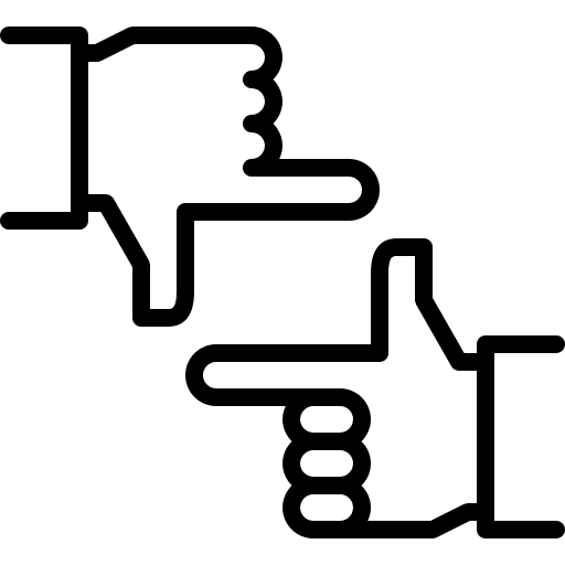 Framing gesture photographer fingers icon Framing gesture photographer fingers icon