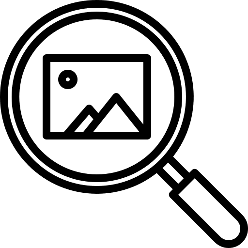 Search scan loupe landscape icon