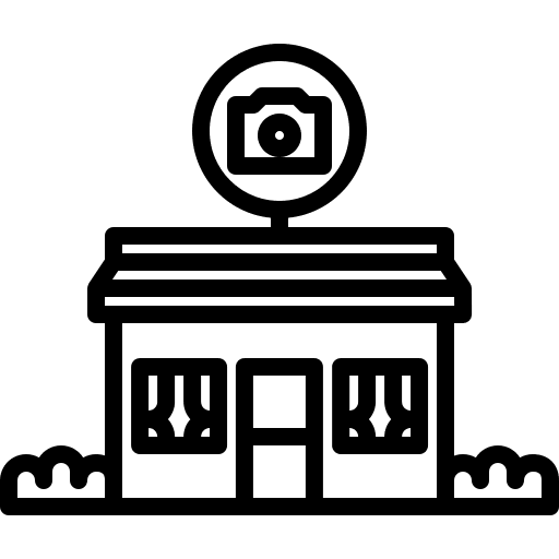 Photo shop signboard studio icon Photo shop signboard studio icon