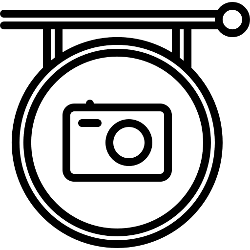 Signboard signaling camera sign icon Signboard signaling camera sign icon