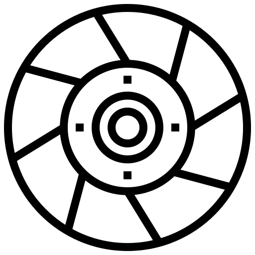 Brake disc transportation brake car icon