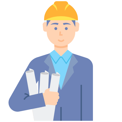 Architect professions and jobs job worker icon