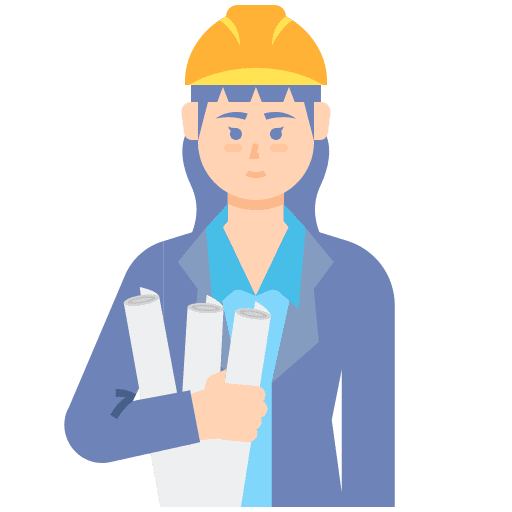 Architect worker woman girl icon