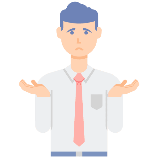 Indecisive people man boss icon