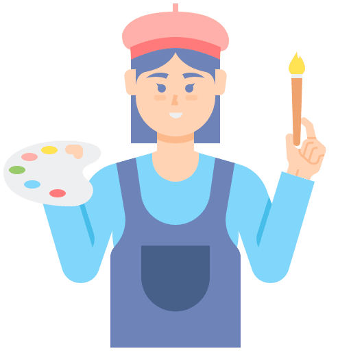 Painter woman profession professions and jobs icon