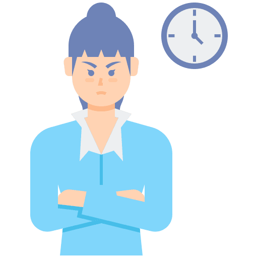 Impatient people relations emotions icon