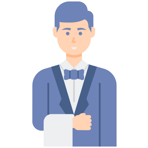 Waiter profile job professions and jobs icon