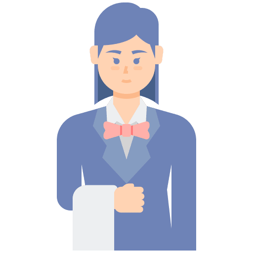 Waiter woman social profile icon