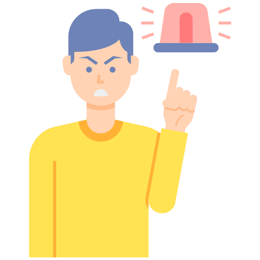 Alarm humanpictos security man icon