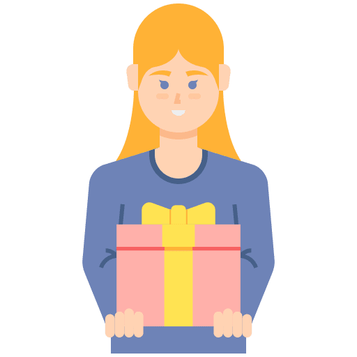 Gift present buyer shopper icon