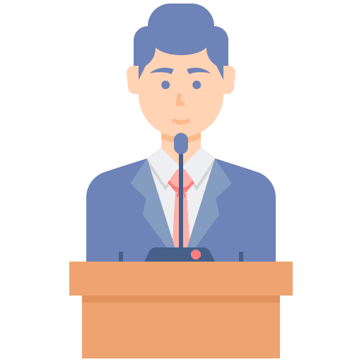 Politician professions and jobs suit social icon