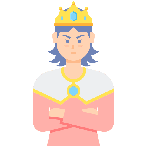 Queen angry royal professions and jobs icon
