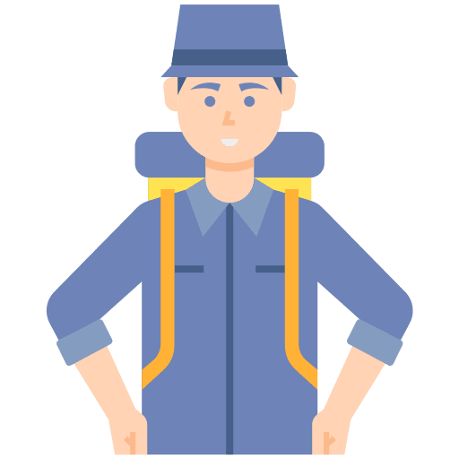 Tourist professions and jobs travel tourist icon