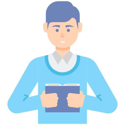 Student avatar professions and jobs man icon