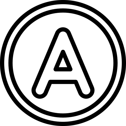 Solvent letter a miscellaneous solvent icon