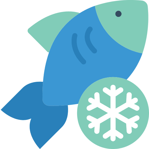 Fish food diet organic icon