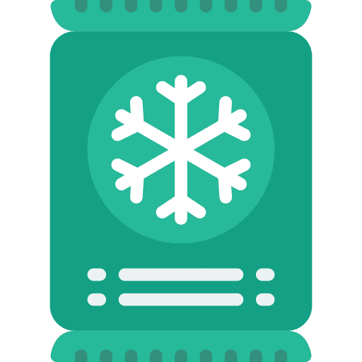 Frozen supermarket bag food and restaurant icon Frozen supermarket bag food and restaurant icon