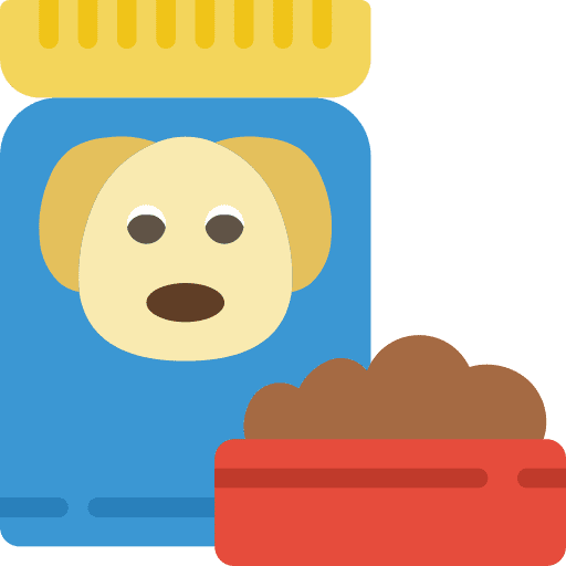 Dog food and restaurant food pet food icon Dog food and restaurant food pet food icon