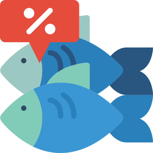 Fish food and restaurant supermarket meat icon Fish food and restaurant supermarket meat icon