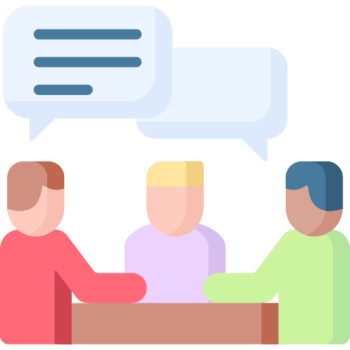 Conversation mediation conversation face to face icon