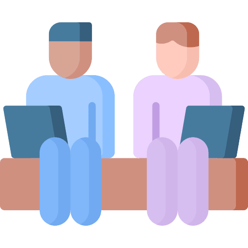 Coworkers computer coworkers pair icon