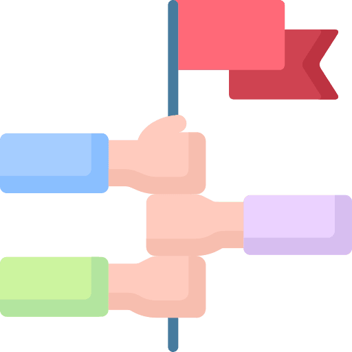 Goal achievements objective flag icon