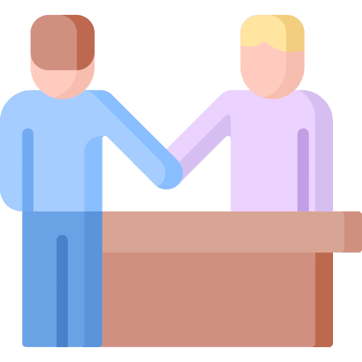 Greeting introduction deal 2 people icon