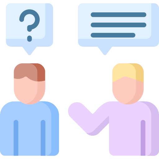 Talking conversating communications question icon