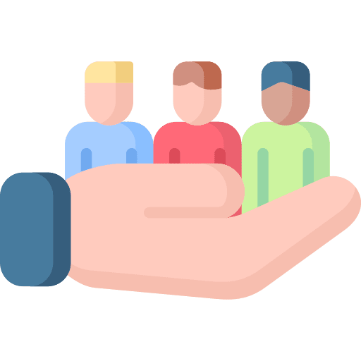 Team protection support teamwork icon