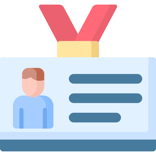 Badge user badge identification icon