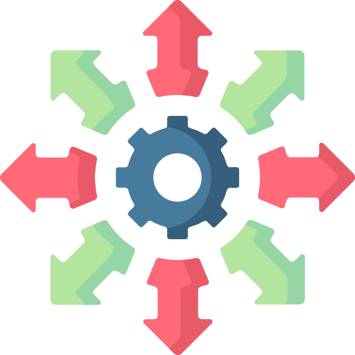 Direction business and finance management way icon