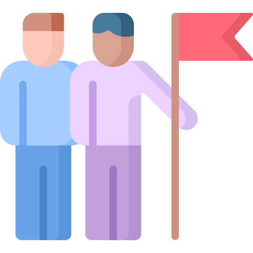 Flag business leadership team icon