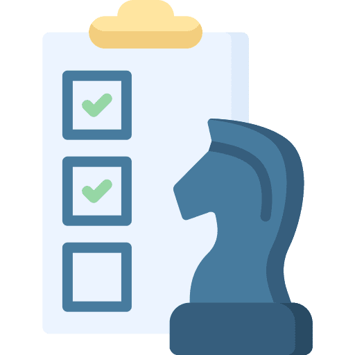 Strategy business and finance strategy plan icon