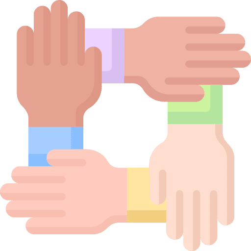 Support hand involved help icon