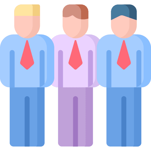 Team cooperation business group icon